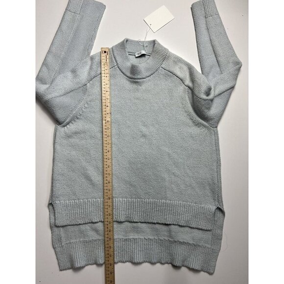 Rosetta Getty Cotton Blend Sky Blue High Low Sweater XS/S NWT - Picture 10 of 14